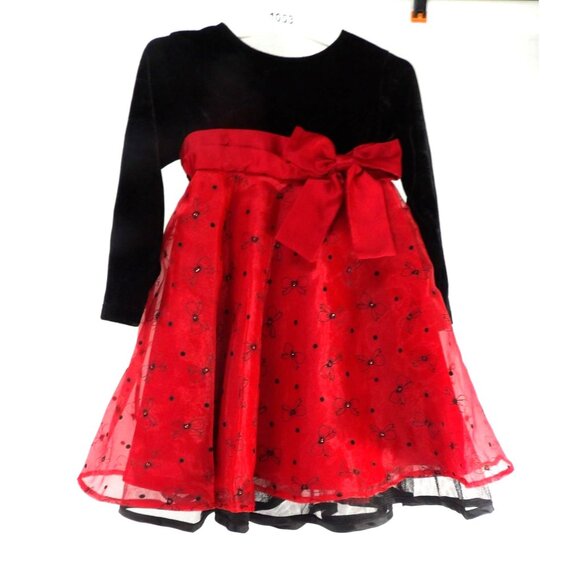 Girl's Formal Party Dress, Lined, Long Sleeve 3T preowned - Picture 1 of 7